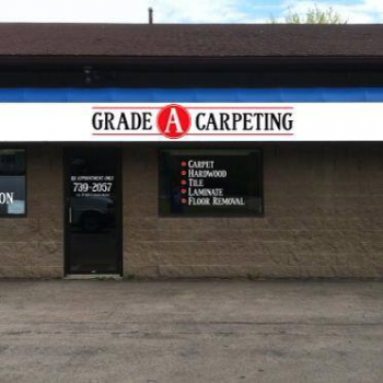 Grade A Carpeting Store Front photo. They are a Hallmark Floors retailer in Rochester, New York