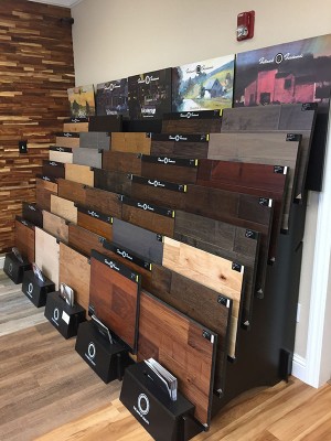 916 hardwood display in showroom
