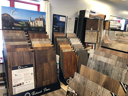 Cardoza Flooring showroom with Hallmark Floors waterproof flooring