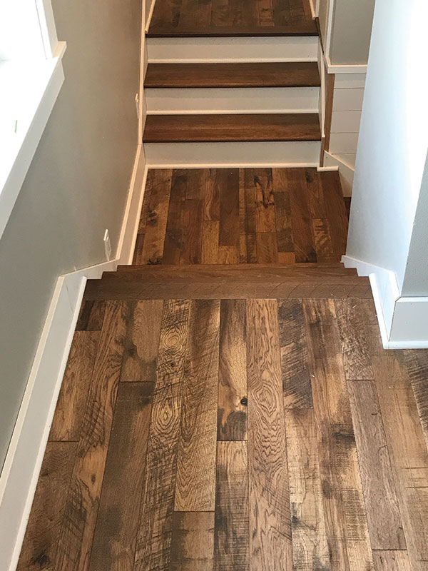 Hallmark Floors Organic Solid Tulsi stairs install by Rons hardwood