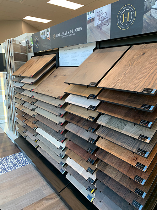 Hallmark Floors large hardwood display at Precision floors in meridian ID
