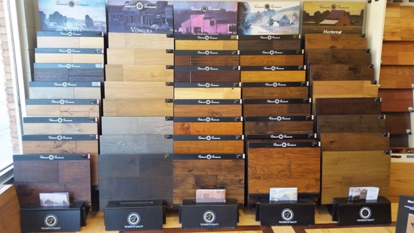 Hallmark Floors displays at Amazing Hardwood Floors