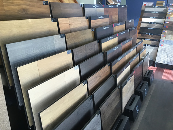 Hallmark hardwood display at elite flooring