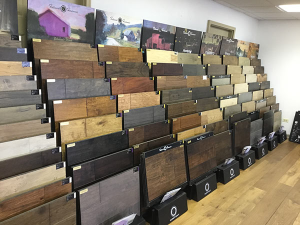 Hallmark Floors display at Wood Flooring inc