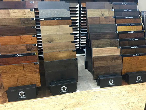 Floors to Go Texas flooring displays of Hallmark Floors products.
