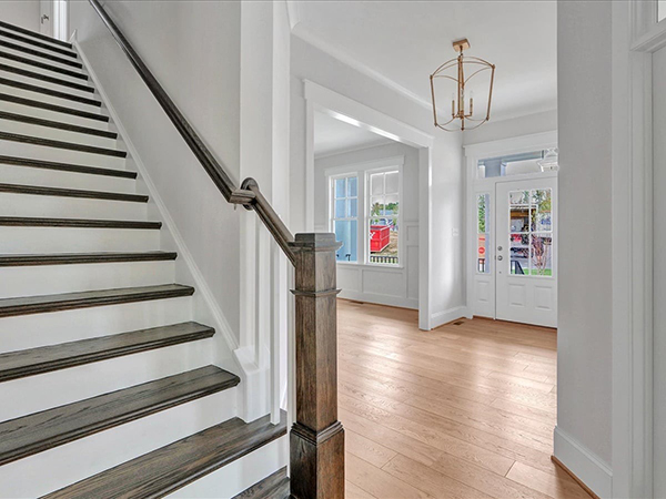 Hallmark Floors Ventura marina Oak entryway installation by Howdyshell Flooring