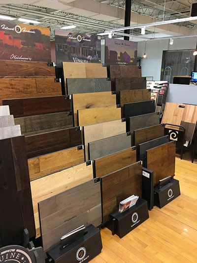 Hallmark Floors hardwood displays at signature flooring