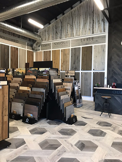 Raphael Hardwood Flooring featuring Hallmark Floors hardwood displays