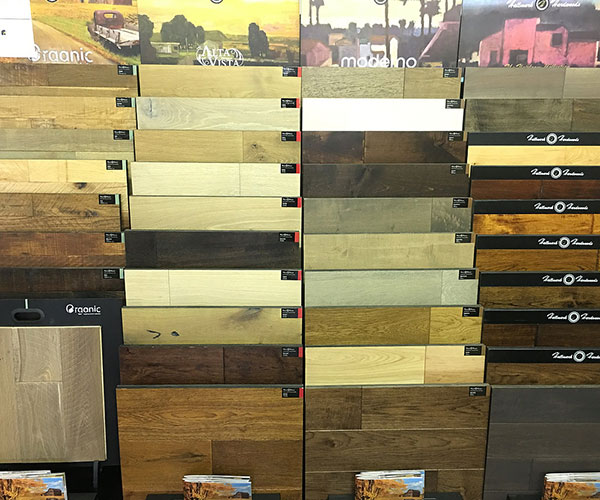 Hallmark Floors hardwood displays at Rishe's Flooring Center