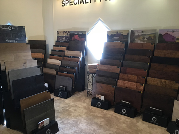 Flooring Plus Hallmark Floors Hardwood Displays at South Carolina showroom