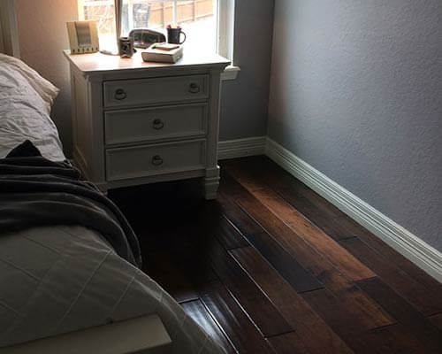Heirloom Bootstrap Bedroom Installation flooring story