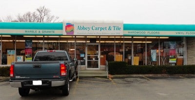 Abbey carpet and flooring in Weymouth storefront