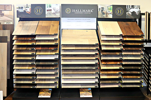 Hallmark Floors hardwood display at Cinar Interiors