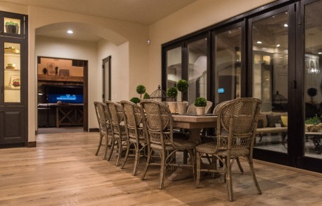 Gorgeous Dining Room Using Organic 567 Gunpowder Oak