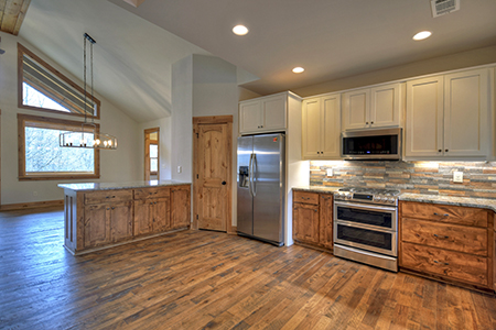 Hallmark Floors Organic Solid Tulsi Hickory kitchen install by Dalton Wholesale Flooring