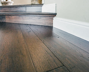 Monterey engineered wood floors has a Glazetek finish. Glazetek is an exclusive finish by Hallmark Floors.