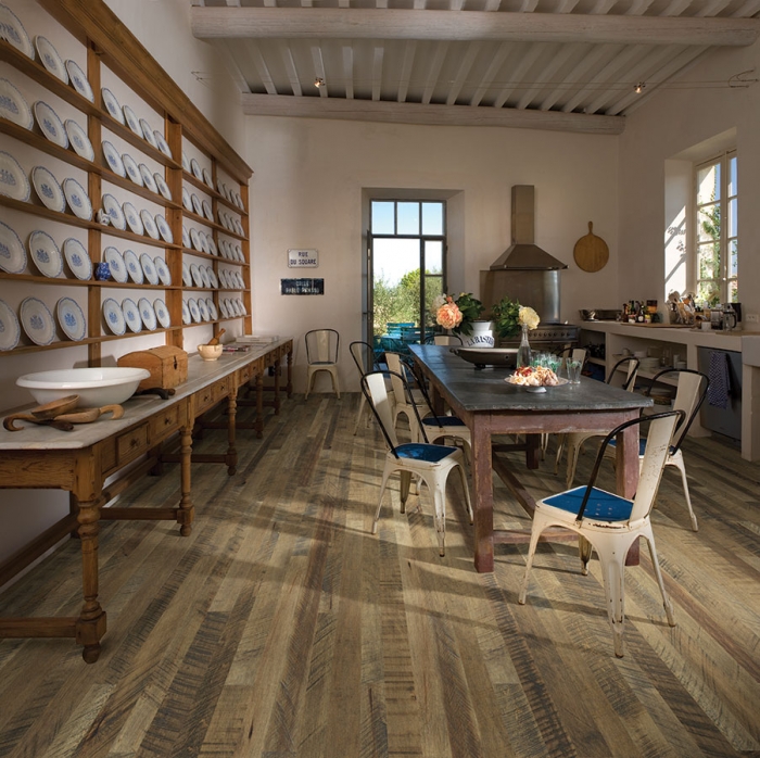 Cardamom Maple Hardwood from the Organic Solid Hardwood flooring collection | Cardamom maple hardwood creates a perfect complement to contemporary interiors and accentuating a vintage look. Features a reclaimed design with planks of random widths and lengths.