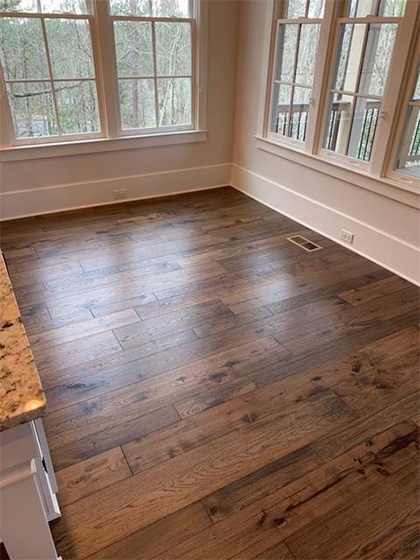 Hallmark Floors Monterey Casita American Hickory installation by Carpet Depot Roswell GA