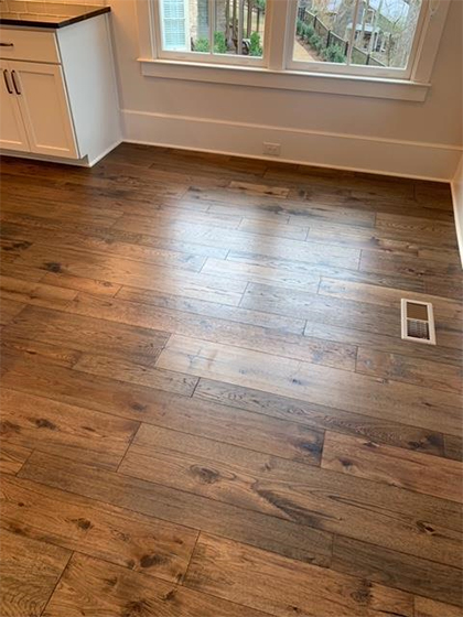 Hallmark Floors Monterey Casita Hickory installation by Carpet Depot of Roswell Georgia