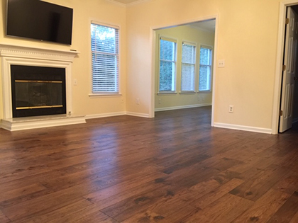 Hallmark Floors Monterey Puebla living room install by Carpet Depot in Roswell GA