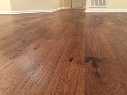 Hallmark Floors Monterey Puebla random width instal by Carpet Depot in Roswell GA