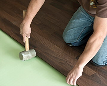 Hardwood Flooring installation demonstration by Hallmark Floors