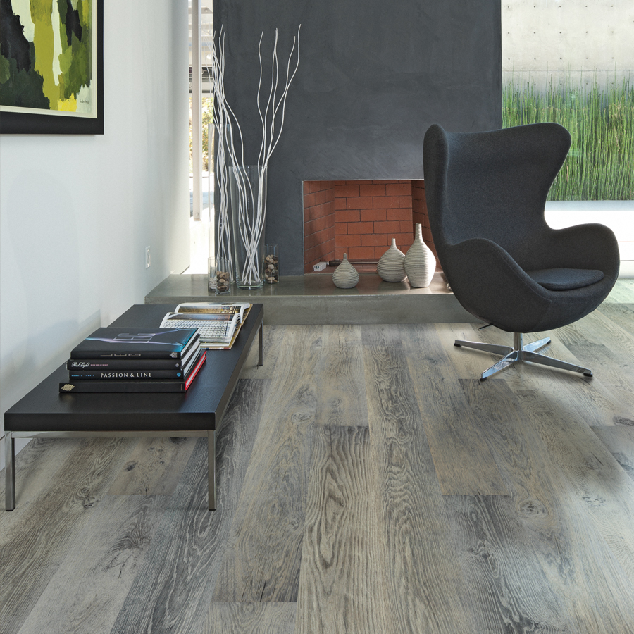 Silver Needle Oak Hardwood Floors from the True Hardwood Flooring Collection by Hallmark Floors. True Hardwood Flooring is an engineered wood floor where the color goes throughout the surface layer without using stains or dyes.