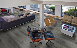 Jasmine Hickory Hardwood Floors from the True Hardwood Flooring Collection by Hallmark Floors. True Hardwood Flooring where the color goes throughout the surface layer without using stains or dyes.