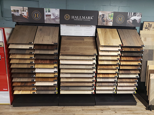 Hallmark Floors Display at Arbor Zen Hardwood Flooring Showroom in Black Mountain NC