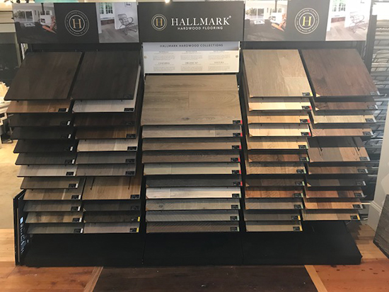 Hallmark Floors Hardwood Flooring display at Barefoot Floors in Mount Pleasant SC