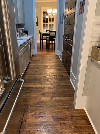 Hallmark Floors Organic Solid Moroccan Hickory install by Barefoot Floors