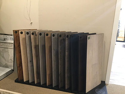 Floortex Design True Hardwood Flooring Collection display by Hallmark Floors