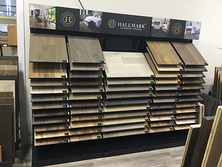 Hallmark Floors large hardwood Flooring display at Floortex Design Showroom in San Rafael CA