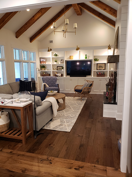 Hallmark Floors Monterey Casita living room installation by carolina hardwoods