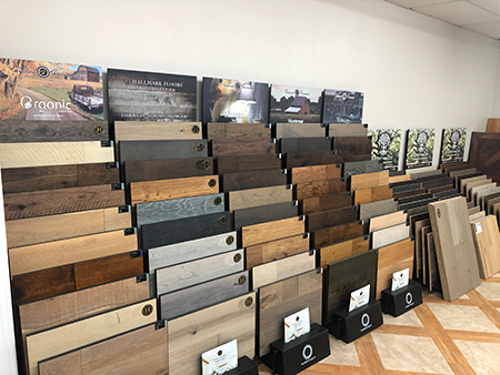 Hallmark Floors hardwood flooring display at Able Carpet