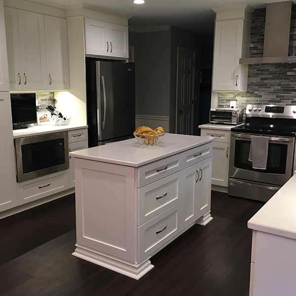 Hallmark Floors Courtier Margrave teak white kitchen install