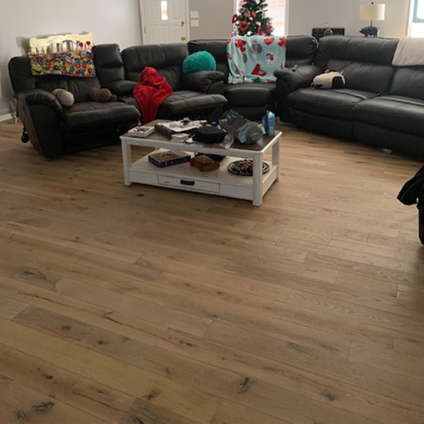 Hallmark Floors Monroe Oak living room install