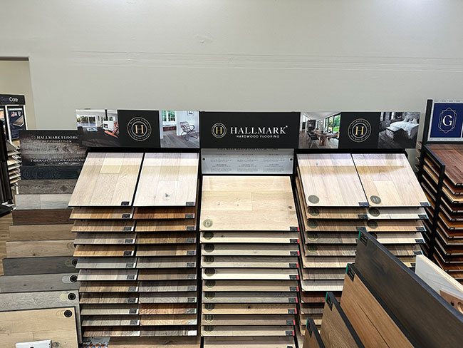 Healdsburg Floor Coverings showroom with Hallmark floors