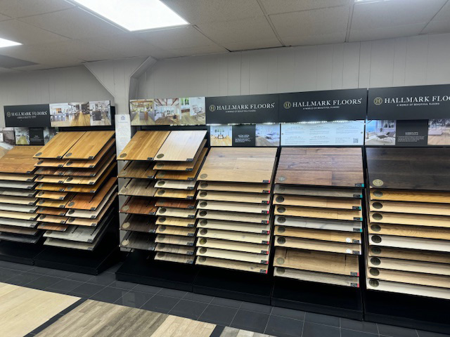 Freds Carpets Plus hallmark floors showroom display