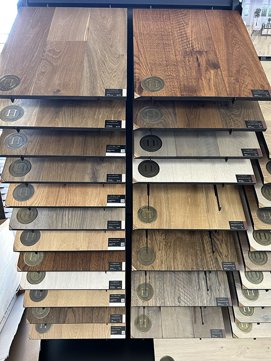 Anderson Flooring display hallmark floors