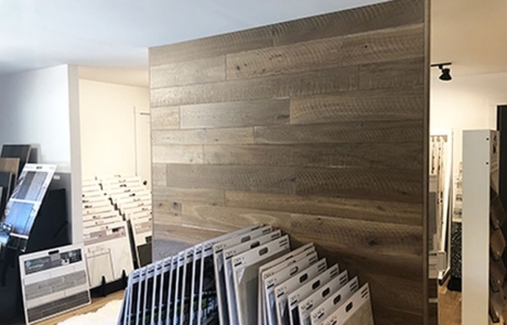 Hallmark-Floors-Organic-Engineered-567-flooring-installed-on-the-wall-at-Triumph-Interiors-Showroom